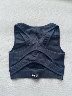 AYBL Black Cutout Racerback Sports Bra